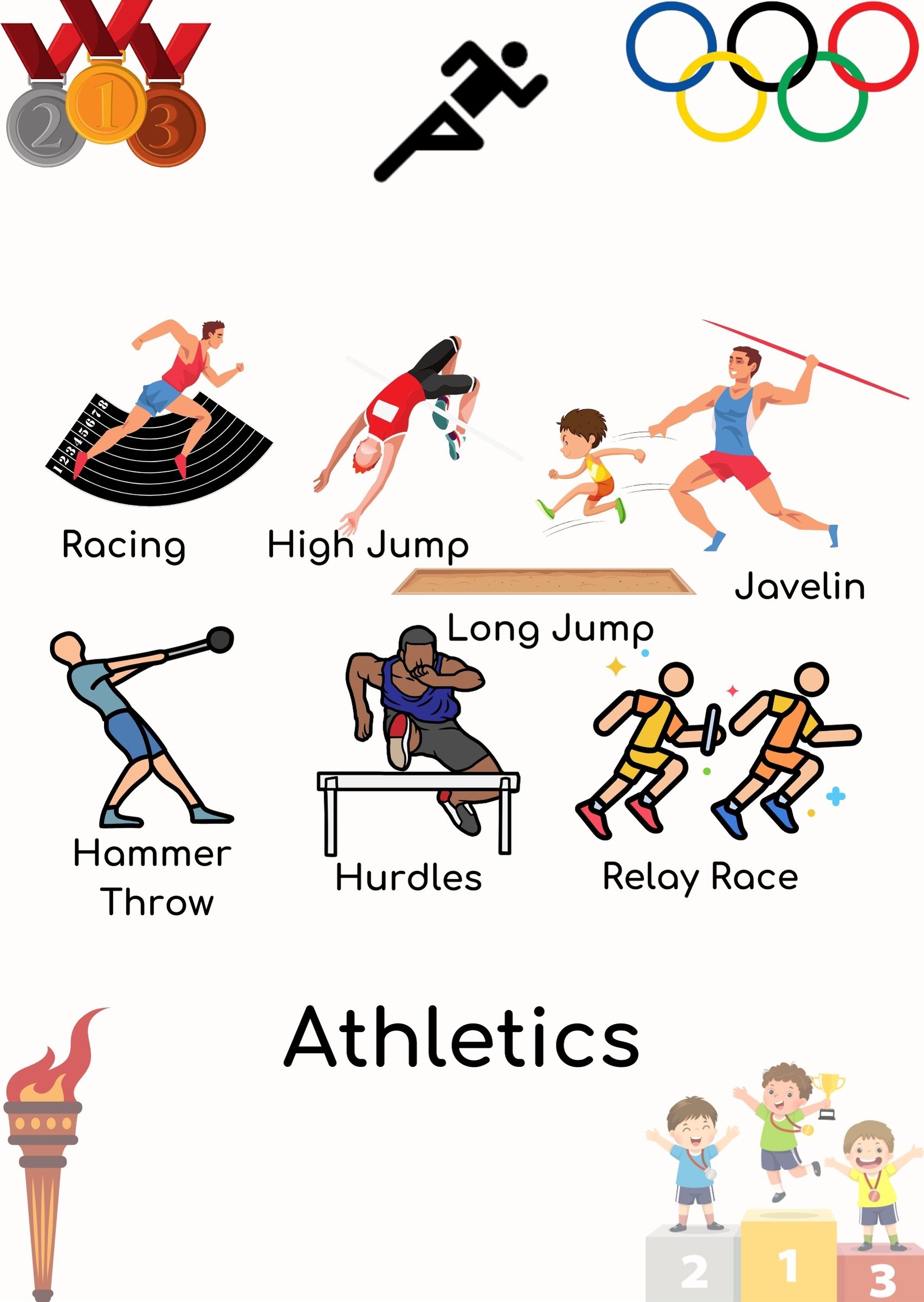 Olympic Sport Flashcard - Front